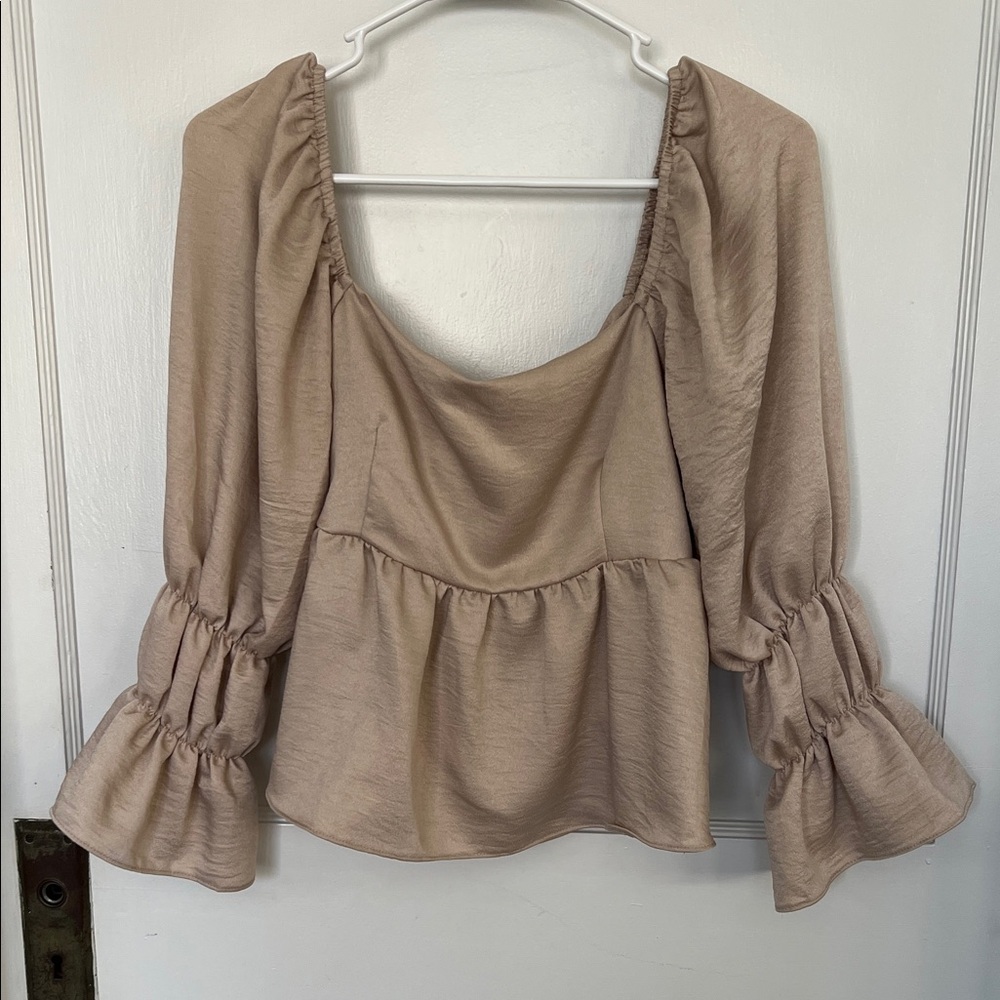 Elegant Tan Women's Top Molly green